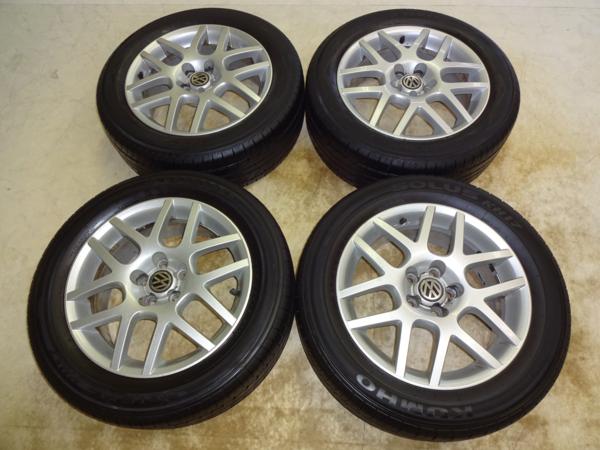 VWゴルフ4純正BBS(RA516) 6.5J-16 off+42 pcd100/5H タイヤ付4本