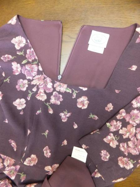 ローラアシュレイ☆美品☆切り替えワンピース☆花柄*ロング丈☆9