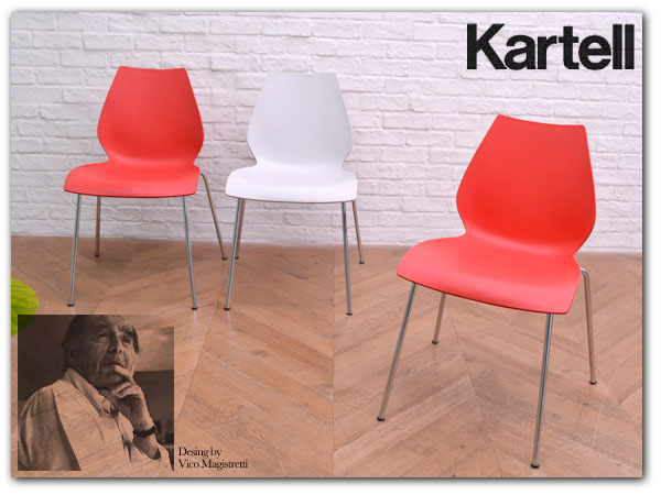 Kartell IZ19640Y□Kartellカルテルマウイチェア3脚セット 