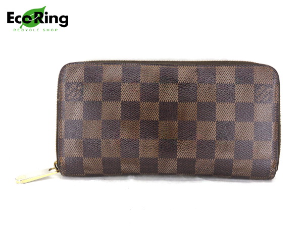 1円 ヴィトン N60015 ダミエ ジッピーウォレット 長財布 HS871