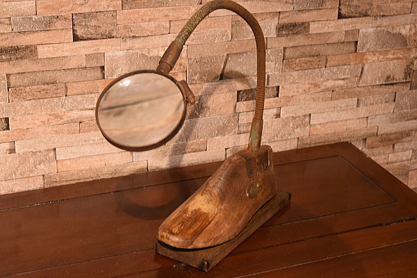 NE27L4*アンティーク調 靴型ルーペ オブジェ1円BR展示品