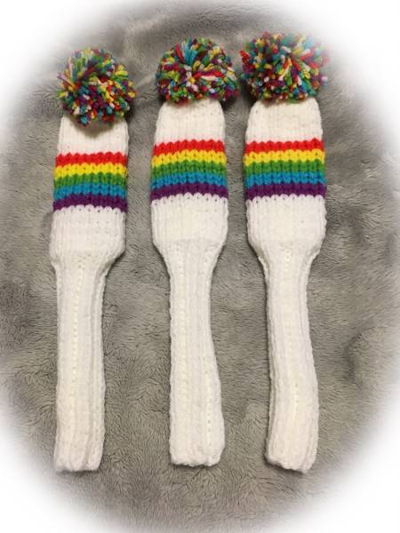 ニットヘッドカバーユーティリティ用　カラフル３本セット