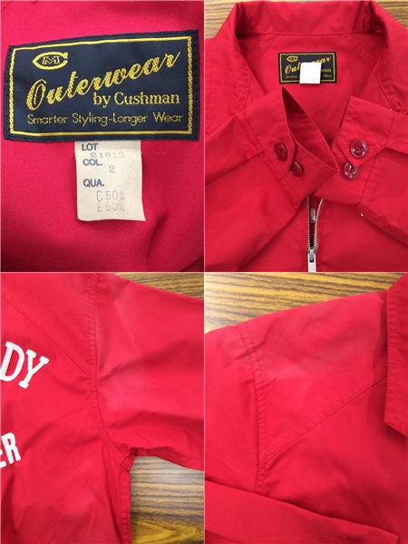 CUSHMAN◇ジャケット/-/-/RED/スウィングトップ/チェーンス …