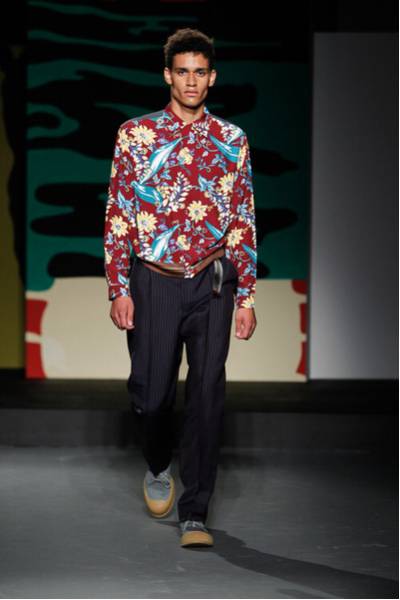PRADA プラダ 2014ss コレクション アロハ ボタニカル シャツ(長袖 