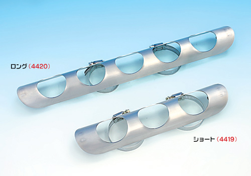 ＿＿★ドリルド マフラーガードL★新品★汎用ヒートガードSR400