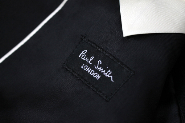 【だから好き】Paul Smith LONDON黒 ストライプスーツ 超美 Paul smith LONDON◇細身 高級ストライプ スーツ 黒/M 秋冬 驚き