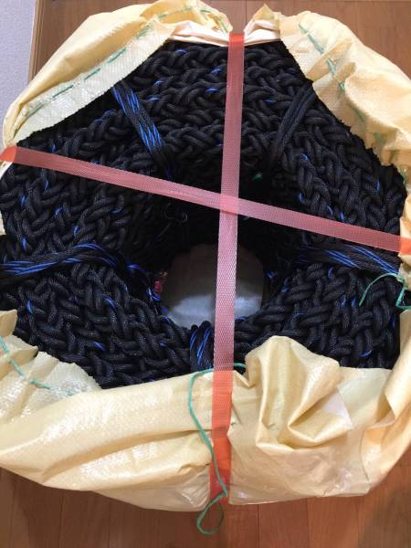 処分特価 新品 PEクロスロープ　黒　24mm 100m 1丸