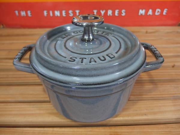 ストウブ ココット 14cm ピコ ラウンド グレー STAUB 鋳物ホーロー鍋