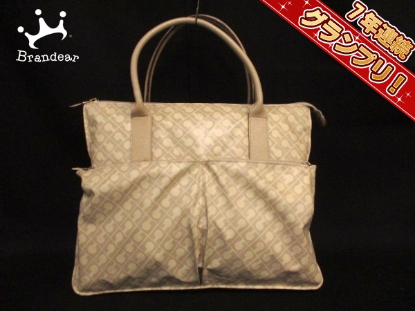 ゲラルディーニ ハンドバッグ ベージュ×ブラウン GHERARDINI