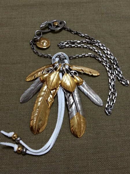 goros ゴローズ 金メタル付き特大フェザー ゴローズ goro's 現行 上金
