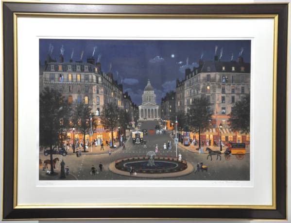 【サイン入り】ドラクロワ「カルチェラタン」リトグラフED44/150