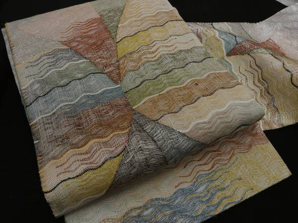 1000★藤★【高級！両面織■すくい織■袋帯】お仕立上　