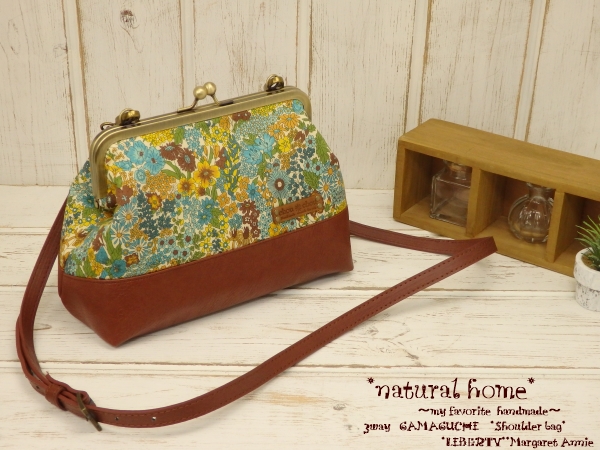 3WAYがま口ショルダーバッグ♪　リバティ♪Margaret Annie 　