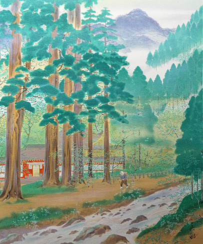 ■宇田荻邨 【貴船奥宮】 リトグラフ 印章 エディ有り