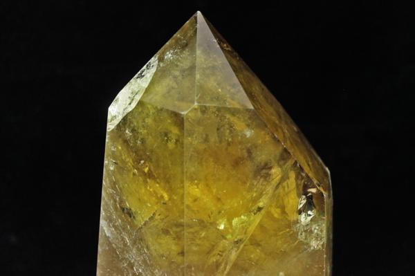 シトリン 虹入り ポイント 黄水晶 ダブルポイント 六角柱 天然石 両剣