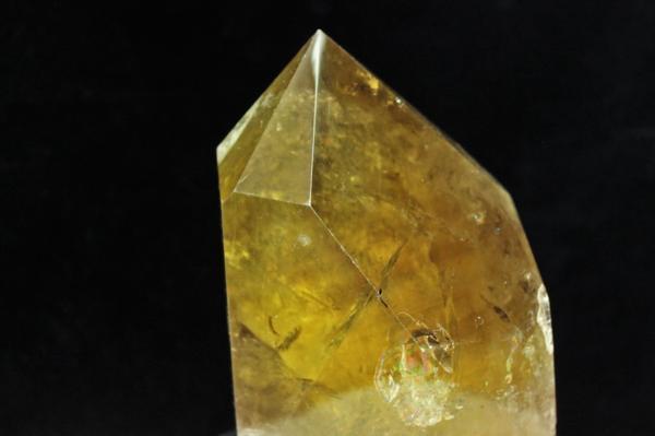 シトリン 虹入り ポイント 黄水晶 ダブルポイント 六角柱 天然石 両剣