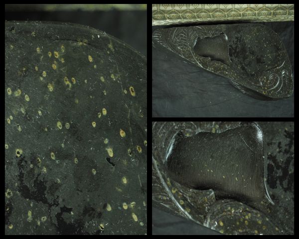 【歙州金星硯】 書道具 文房具 極上品 箱付