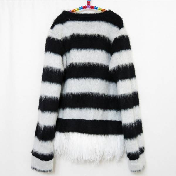 N21 ヌメロヴェントゥーノ ボーダー モヘア フェザー ニット