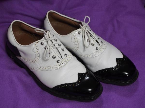 ★美品★ フットジョイ アイコン ゴルフシューズ 黒・白 25.5㎝