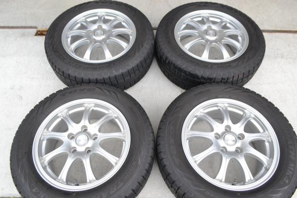 ユ）AZANE+215/60R16　スタッドレス　ヴェゼル　エスティマ　CX3 スタッドレス 6.5J +53 215/60R16 エスティマ ヴェゼルCX-3 MPV バリ溝
