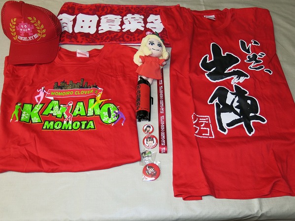 n156ももいろクローバーＺ赤百田夏菜子セット Tシャツ人形バッジ