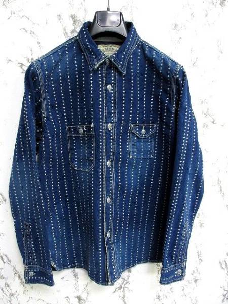 サムライ SAMURAI 手裏剣ウォバッシュ 長袖 シャツ SOS03 XL 青