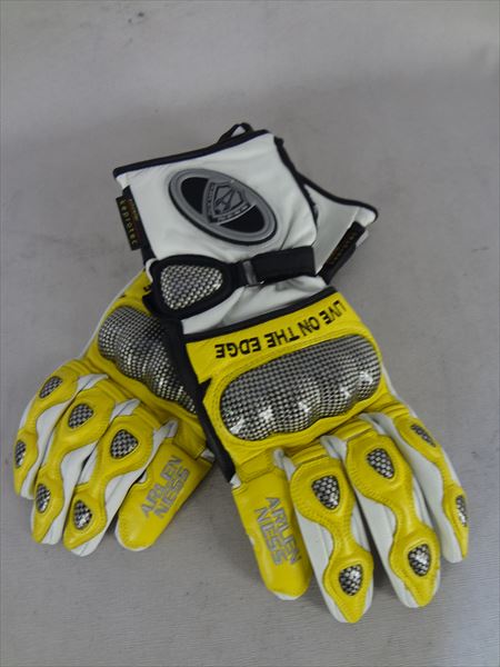 ARLENNESS アレンネス 牛革 カウレザー レーシンググローブ G-255701-AN BLACK RACING GLOVE バイク用品 バイクグローブ