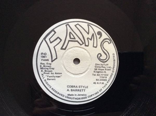 ★ ASTON BARRETT WAILERS COBRA STYLE　WELL PLEASED