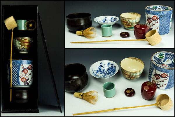 古三田 青磁 笹文 菓子鉢 茶道具 無傷 4789j