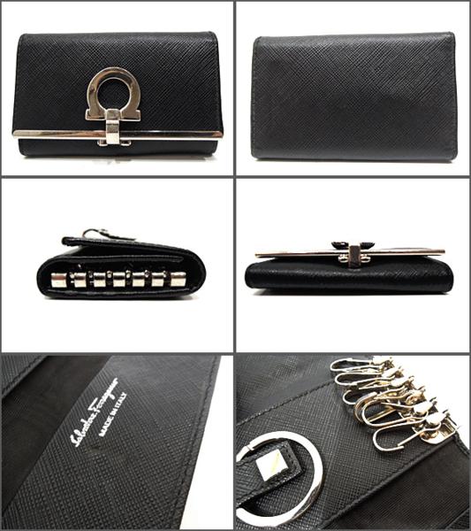 中古】Ferragamo(フェラガモ)ガンチーニ 6連 キーケース 未使用