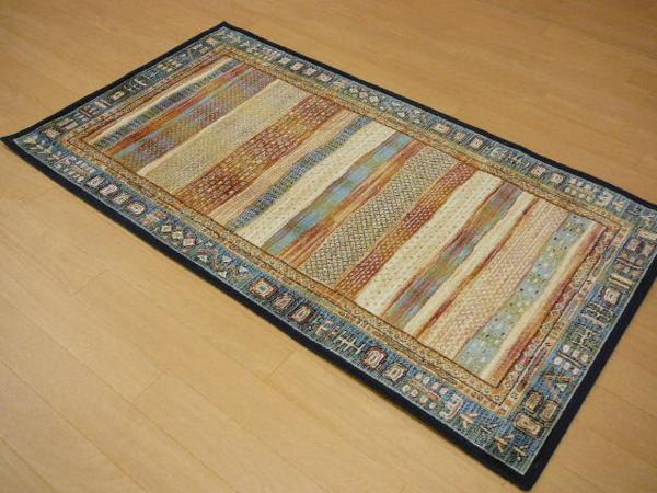 遊牧民デザインの綿混玄関マット、ノマド14692　67ｘ120cm