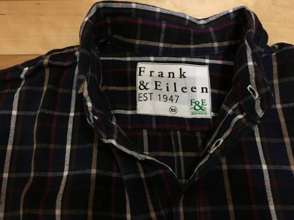 Frank & Eileen スキッパー ネルシャツ チェック Frank&Eileen 