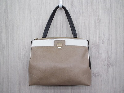 美品 フルラ レザーハンドバッグ ショルダーバッグ ワンハンドル