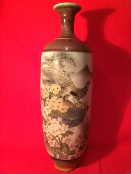 旧家蔵出し 中国骨董品 大清乾隆年製　花瓶 花鳥絵 陶芸古美術 中国美術 大清乾隆年製 花瓶 旧蔵出し 時代物 大清乾隆年製