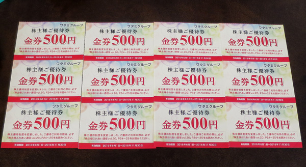 最新　ワタミ　和民　株主優待券　12枚　６０００円分