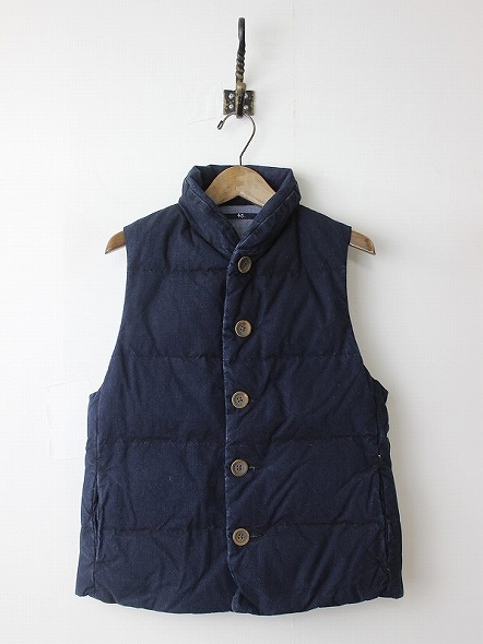 45rpm インディゴ染め ダウンベスト 2*藍染め アウター トップス