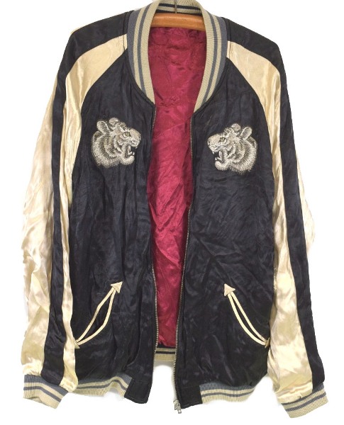 IOLANI 虎刺繍スカジャン XL 黒・白系 イオラニ 激安% mhj1982