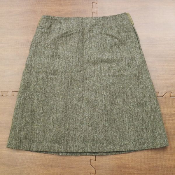 マーガレットハウエル タック 起毛 ウール スカート Sz.3 日本製 WPま