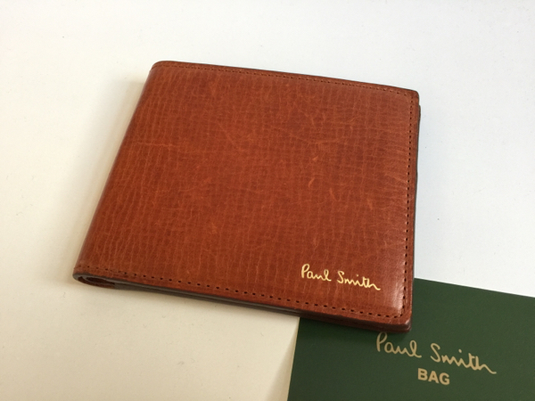 未使用 Paul Smith ポールスミス 牛革 二つ折財布