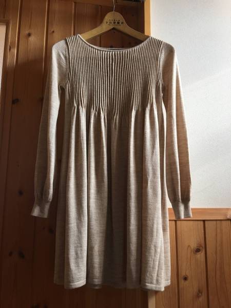 IENA【イエナ】上質 ハイゲージ ニット ワンピース ベージュ 美