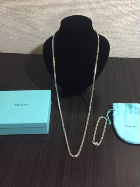 【ロング・美品】Tiffany & Co. ティファニー ベネチアン ネックレス 1円 正規 ティファニー ベネチアン ロング ネックレス & ブレス