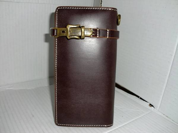 超美品 池之端銀革店 Cramp 長財布 ブライドルレザー 5.4万 即決