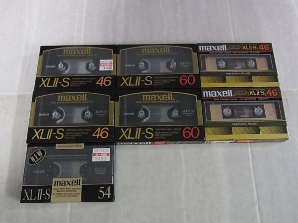 ■未開封!maxell XLII-S ハイポジ カセットテープ7本set/U3293/1