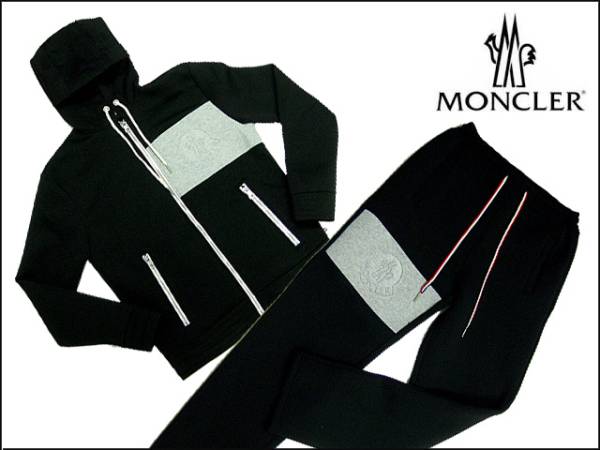 今季新作モンクレールスウェット 上下ブラックXL モンクレール MONCLER 
