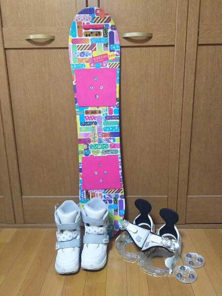 BURTON3点セット CHICKLET100/ブーツ19～20cm/ビンディングXS キッズ