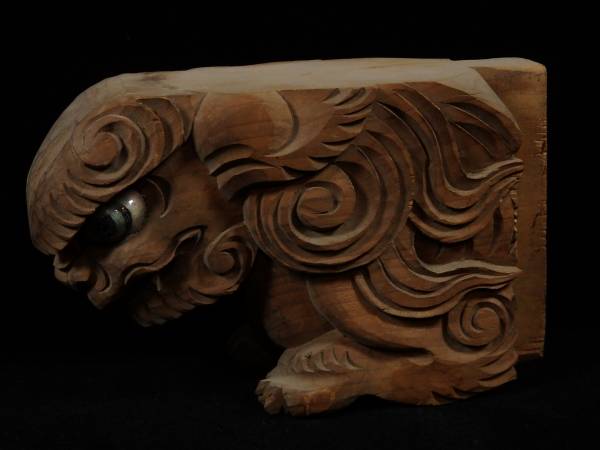 神社仏閣 獅子頭 木彫 工芸品 アンティーク、コレクション 【公式通販】