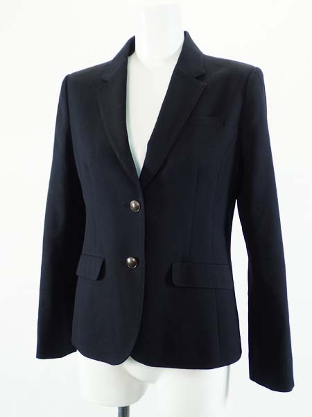 ☆BURBERRY(バーバリー)2B テーラードジャケット 160A ネイビー 