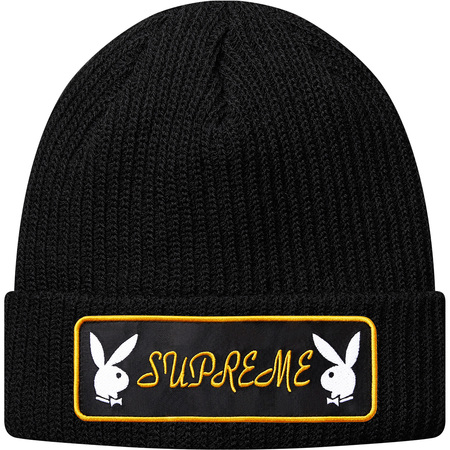 SUPREME × PLAYBOY ニットキャップ プレイボーイ ニット帽 黒