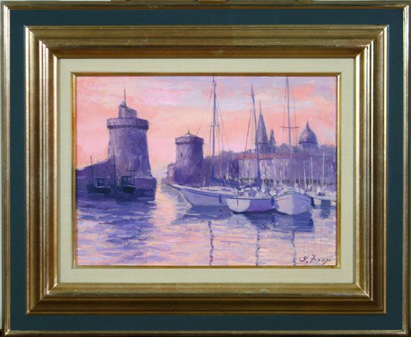 藤　祥州　「夕映えのラ・ロッシェル」 油彩　4号　1999年