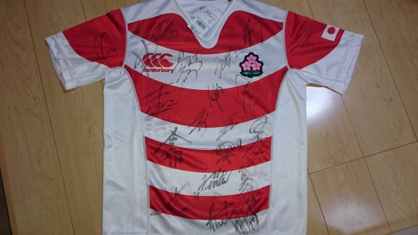 ラグビー日本代表 直筆サインユニフォーム ジョセフジャパン初陣